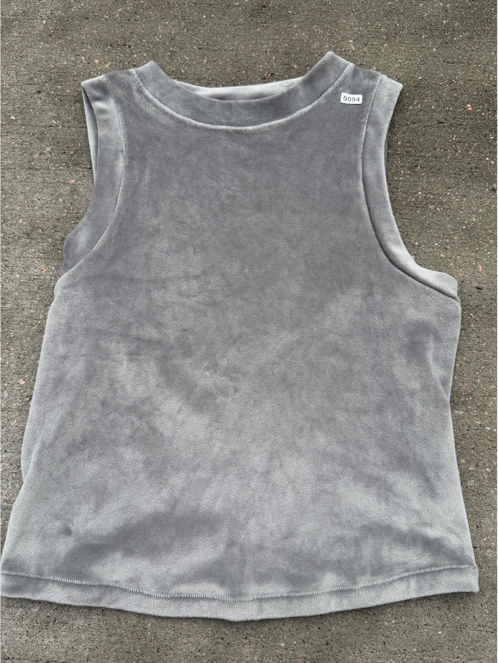 Skims Gray Sleeveless Velvet Tank Top Size L